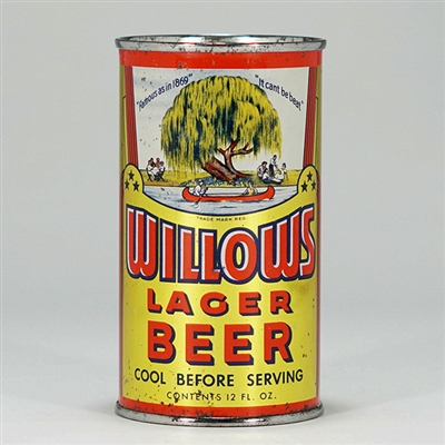 Willows Lager Beer Flat Top Can 146-7