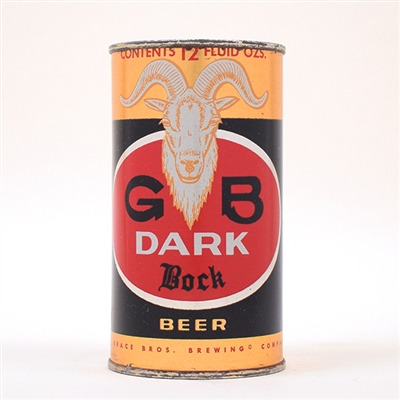 GB Dark Bock Beer Flat Top Can 68-10
