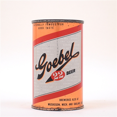 Goebel 22 Beer 11 OZ Flat Top 71-1