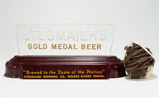 Stegmaiers Gold Medal Beer Shelf Illuminated Sign 