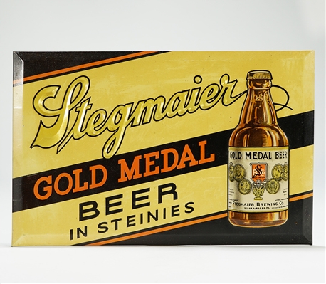 Stegmaier Gold Medal Beer in Steinies TOC Sign 