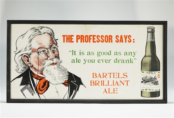 Bartels Brilliant Ale Professor Bottle Sign 