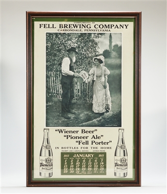 Fell Brewing Company Garden Calendar Sign 