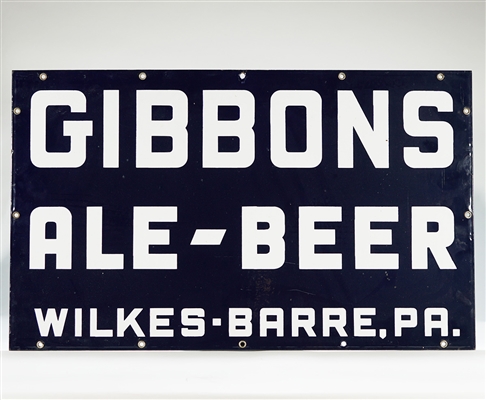 Gibbons Ale Beer Porcelain on Steel Sign 
