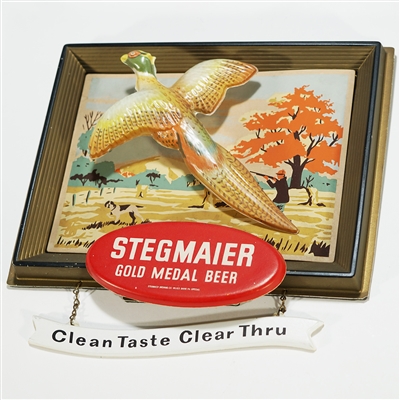 Stegmaier Gold Medal Beer Hunter Bird 3D Sign 