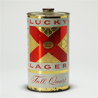 Lucky Lager Full Quart Beer Can 214-13