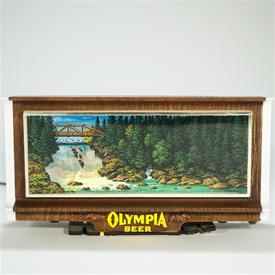 Olympia Beer Waterfall Motion Illuminated Cash Register Sign