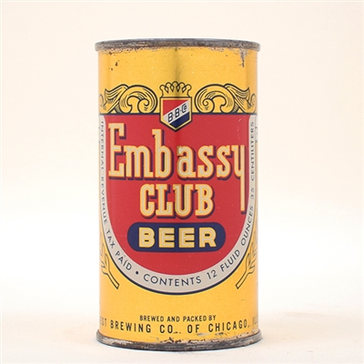 Embassy Club Beer IRTP Flat Top Can 59-31