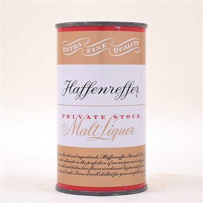 Haffenreffer Malt Liquor Flat Top Can 78-37
