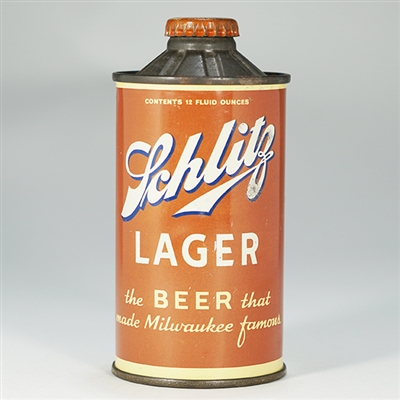 Schlitz Lager Beer FBIR Cone Top Can 183-11
