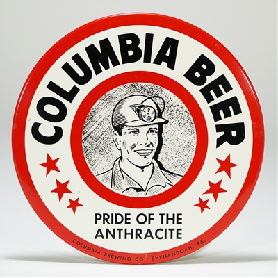 Columbia COAL MINER Pride of Anthracite Button Sign