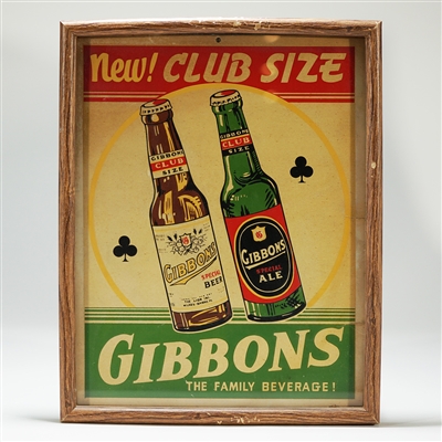 Gibbons CLUB SIZE Bottles Sign