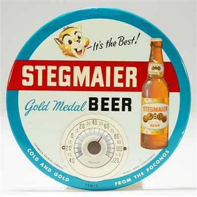 Stegmaier Gold Medal Beer Thermometer Sign