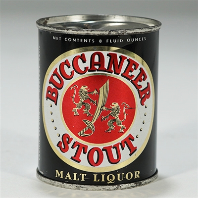 Buccaneer Stout Malt Liquor 8 OZ Flat Top 239-8