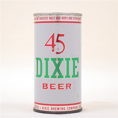 Dixie 45 Beer 10 oz Flat Top 53-39