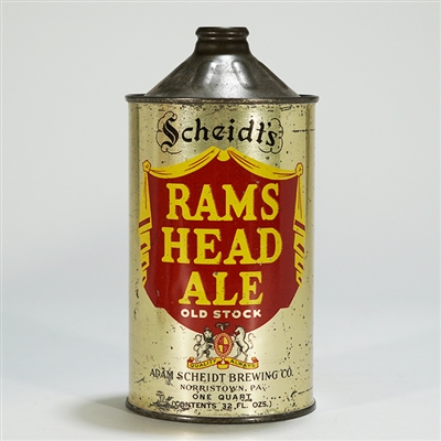 Rams Head Ale Quart Cone Top 217-15