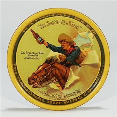 National Beer Cowboy on Horse Tip Tray