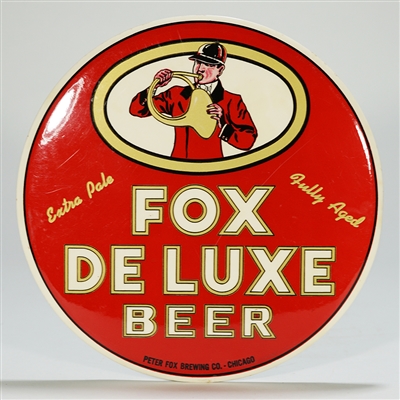 Fox Deluxe Beer Button Sign