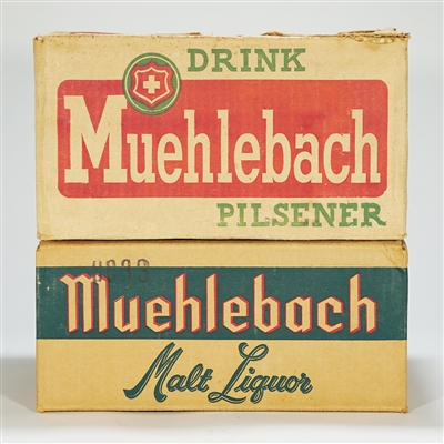 Muehlebach Pilsener and Malt Liquor Beer Can 12 pk Cartons