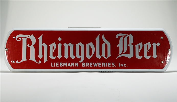 Rheingold Beer Liebmann Porcelain Doorpush RARE WHITE TRIM