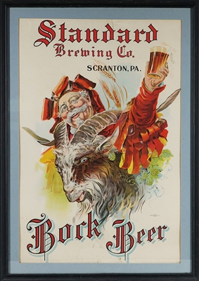 Standard Bock Beer Pre-Prohibition Chromlithograph