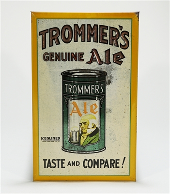 Trommers Ale Keglined Can TOC Sign