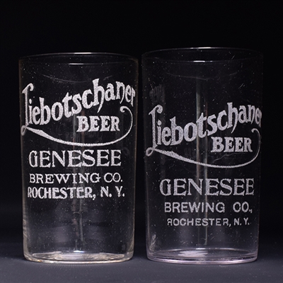 Genesee Liebotschaner Etched Glass Set of 2
