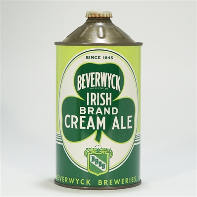 Beverwyck Irish Brand Cream Ale Quart Can 203-4