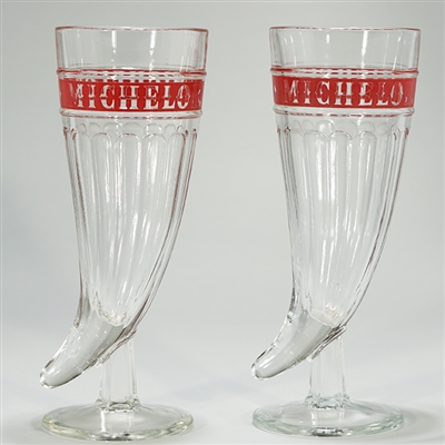 Michelob Horns Fluted Drinking Glass Set 