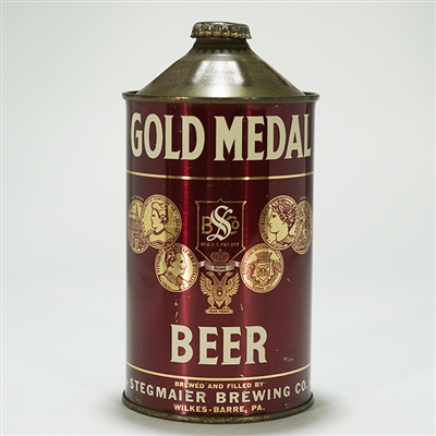 Gold Medal Beer Quart Cone Top Can 210-7