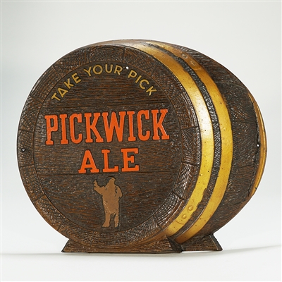 Pickwick Ale 3D Barrel COMPOSITE Sign 