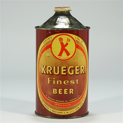 Krueger Finest Beer Quart Cone Top Can 214-1