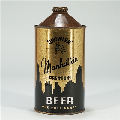 Manhattan Beer GROWLER Quart Cone Top Can 214-15