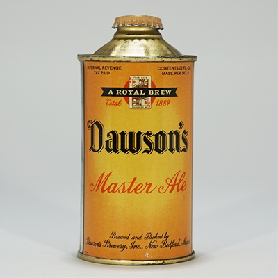 Dawsons Master Ale Cone Top Can 158-26