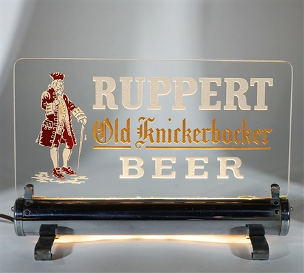 Ruppert Old Knickerbocker Illuminated Back Bar Sign 