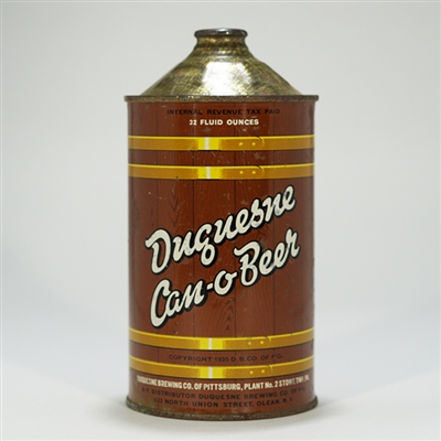Duquesne Can-O-Beer Quart Cone Top 207-1