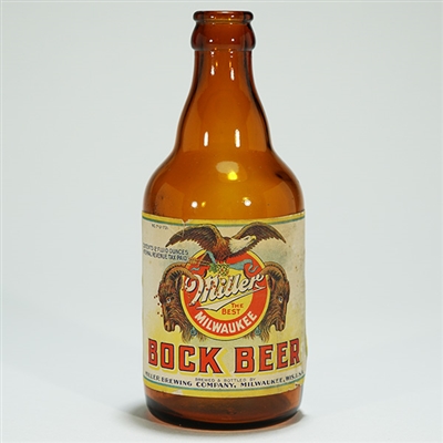 Miller Bock Beer Eagle Goat Steinie Bottle