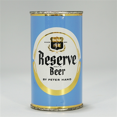 Reserve Beer Peter Hand GOLD Flat Top Can 113-34