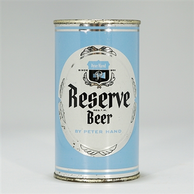 Reserve Beer Peter Hand SILVER Flat Top Can 113-35