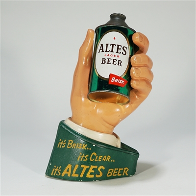 Altes Brisk Clear Beer Hand Cone Top Statue 554 