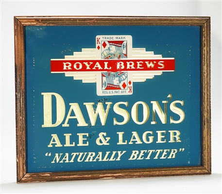 Dawsons Ale Beer Royal Brews Playing Card ROG Larger Sign 