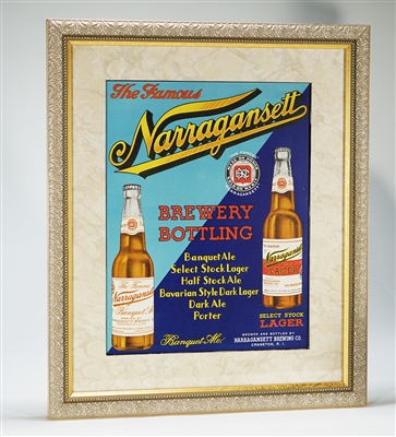 Narragansett Brewery Bottling Sign 