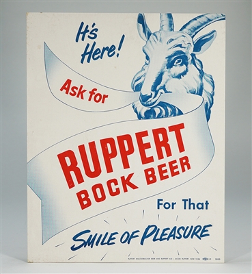 Ruppert BOCK Beer Self-Standing Sign 