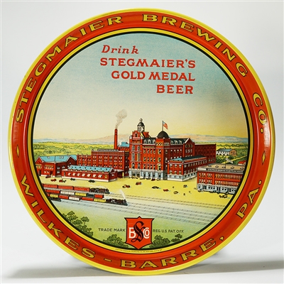 Stegmaier Brewing Factory Scene 1930s Tray 