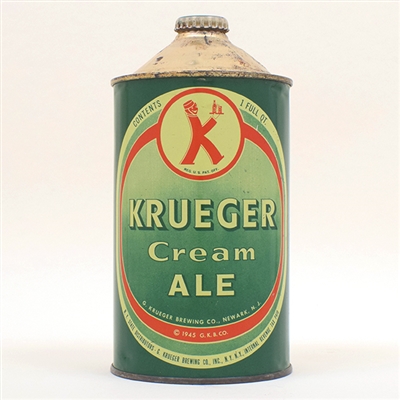 Krueger Cream Ale 32 oz Quart Cone Top CLEAN 213-14