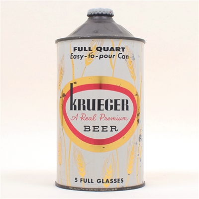 Krueger Beer Barley Stalk Quart Cone Top 214-2