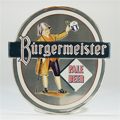 Burgermeister Pale Beer Leyse LEE-SEE Diecut Aluminum Sign