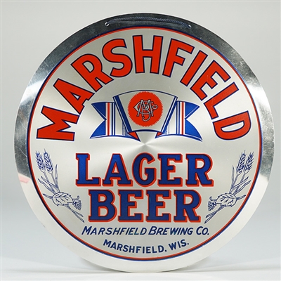 Marshfield Lager Beer Leyse LEE-SEE Aluminum Sign