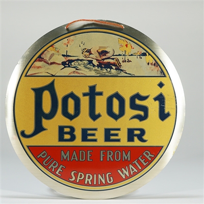 Potosi Beer Leyse LEE-SEE Aluminum Native American Sign