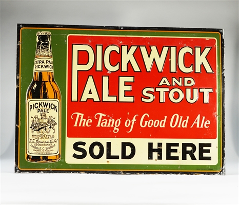 Pickwick Tang of Good Old Ale and Stout Embossed Tin Sign